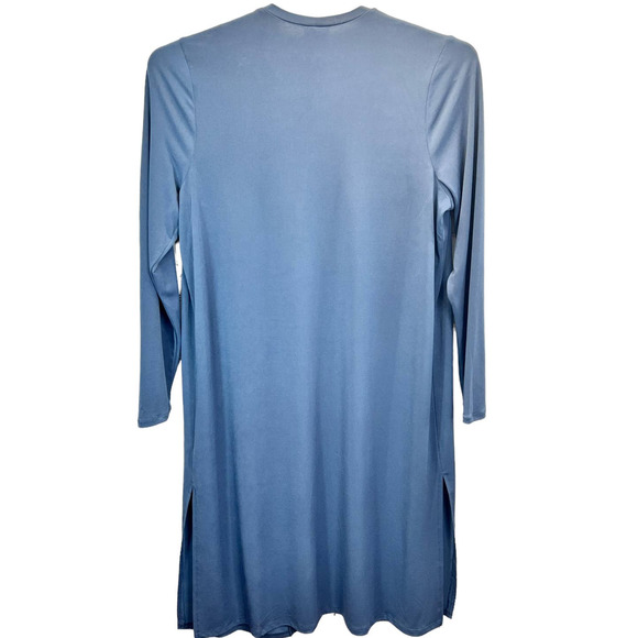 Torrid Cardigan Teal Blue Size M/L Duster Open Front Long Sleeve Jersey Spandex - Picture 4 of 8